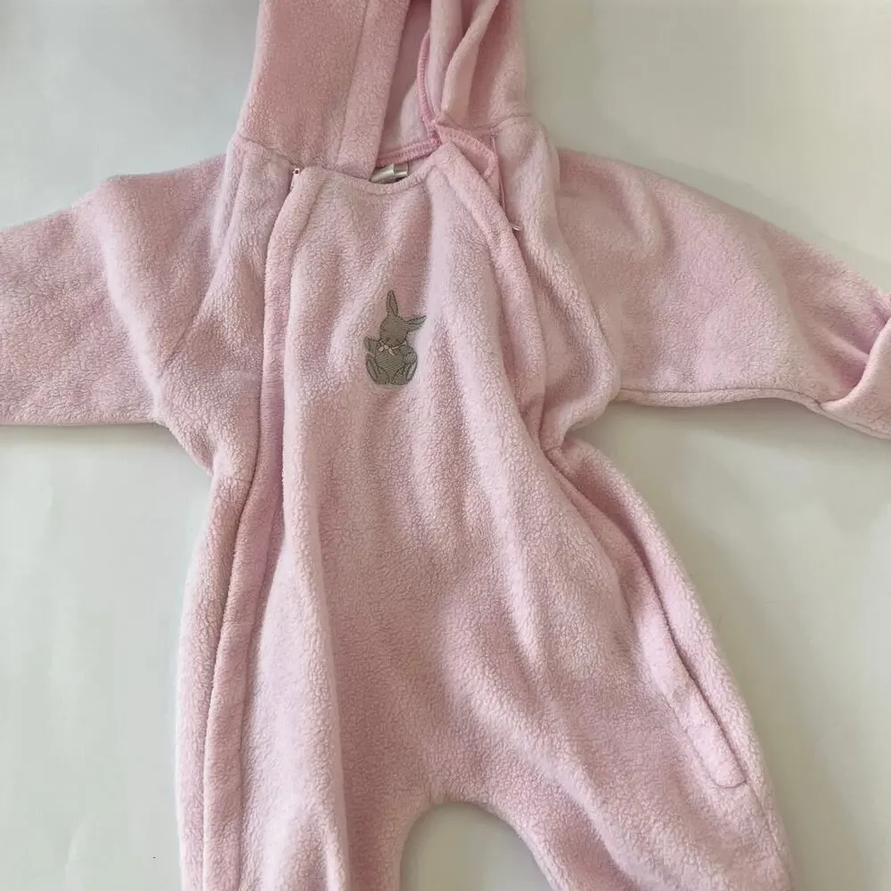 Carter’s Easter Bunny Bunting Pink Double Zip Size 12 Months